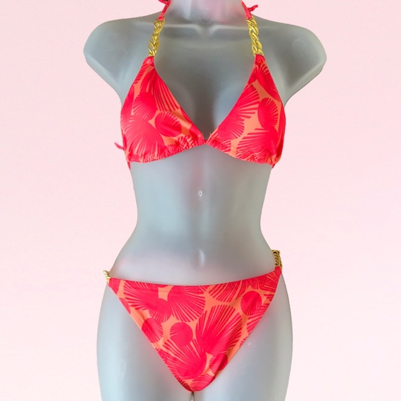 Victoria's Secret Other - Victoria’s Secret Chain String Bikini Coral Pink